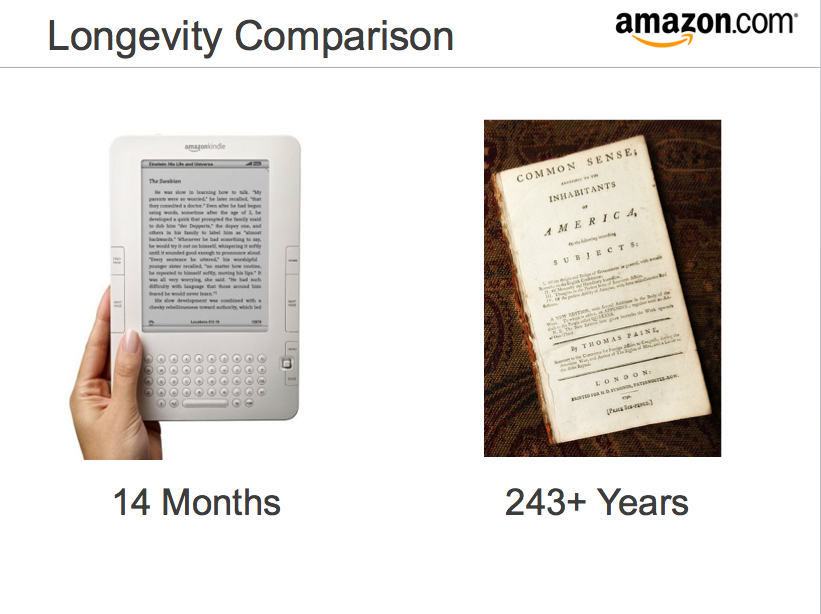 The missing slide from Amazon’s Kindle 2 launch: longevity comparison ...